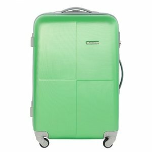 Пластиковый чемодан зелёный